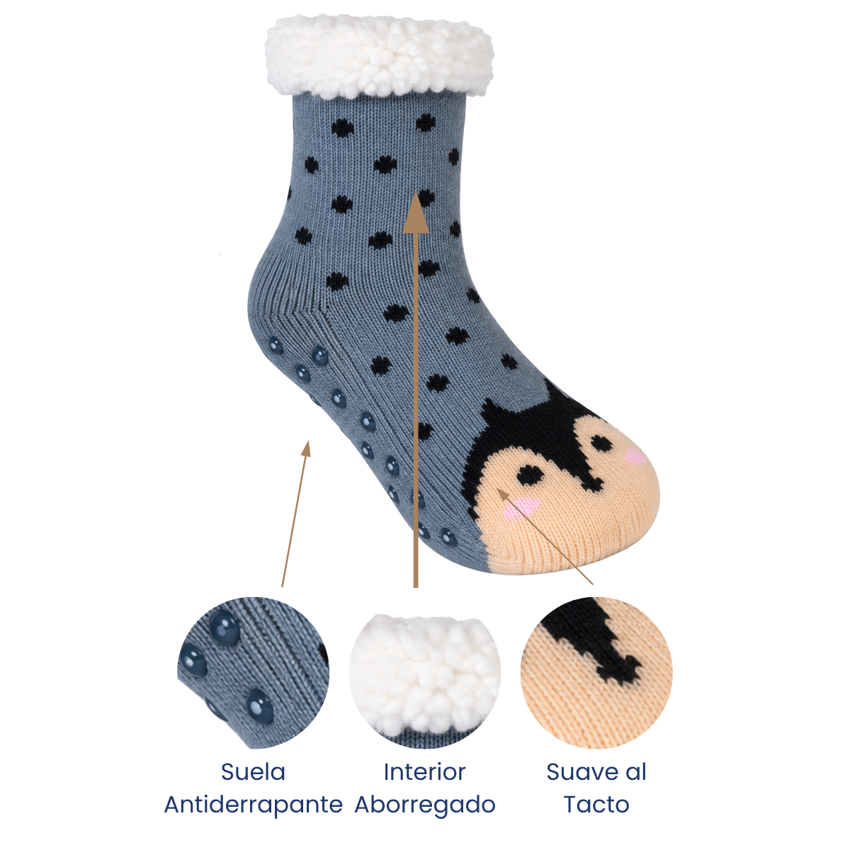 Calcetínes infantiles diseño animalitos unisex BBS