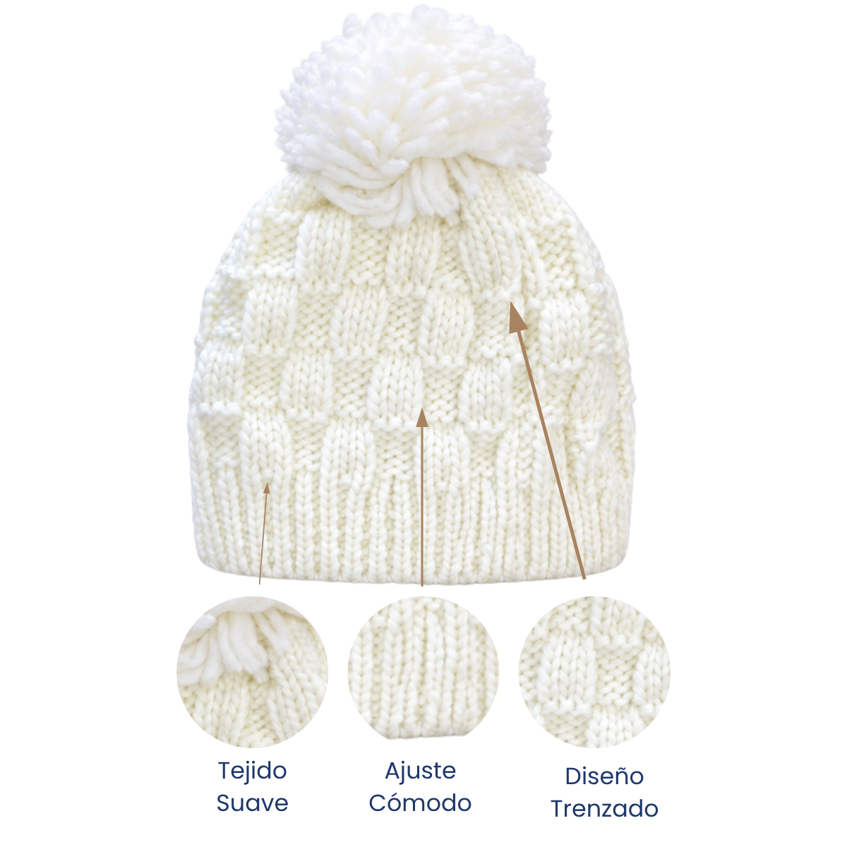Gorro tejido trenzado surtido infantil Valiz paquete de 6