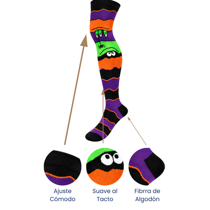 Calceta medieta halloween moustrou unitalla Leka