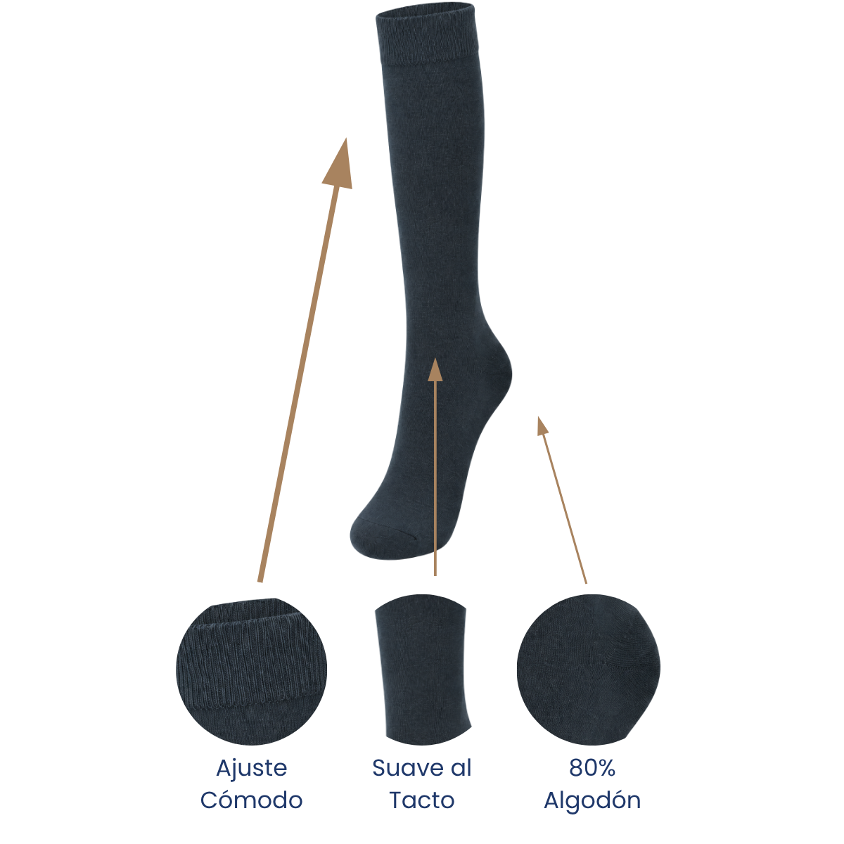 Calcetines para diabético liso surtido unitalla caballero Koos paquete de 6