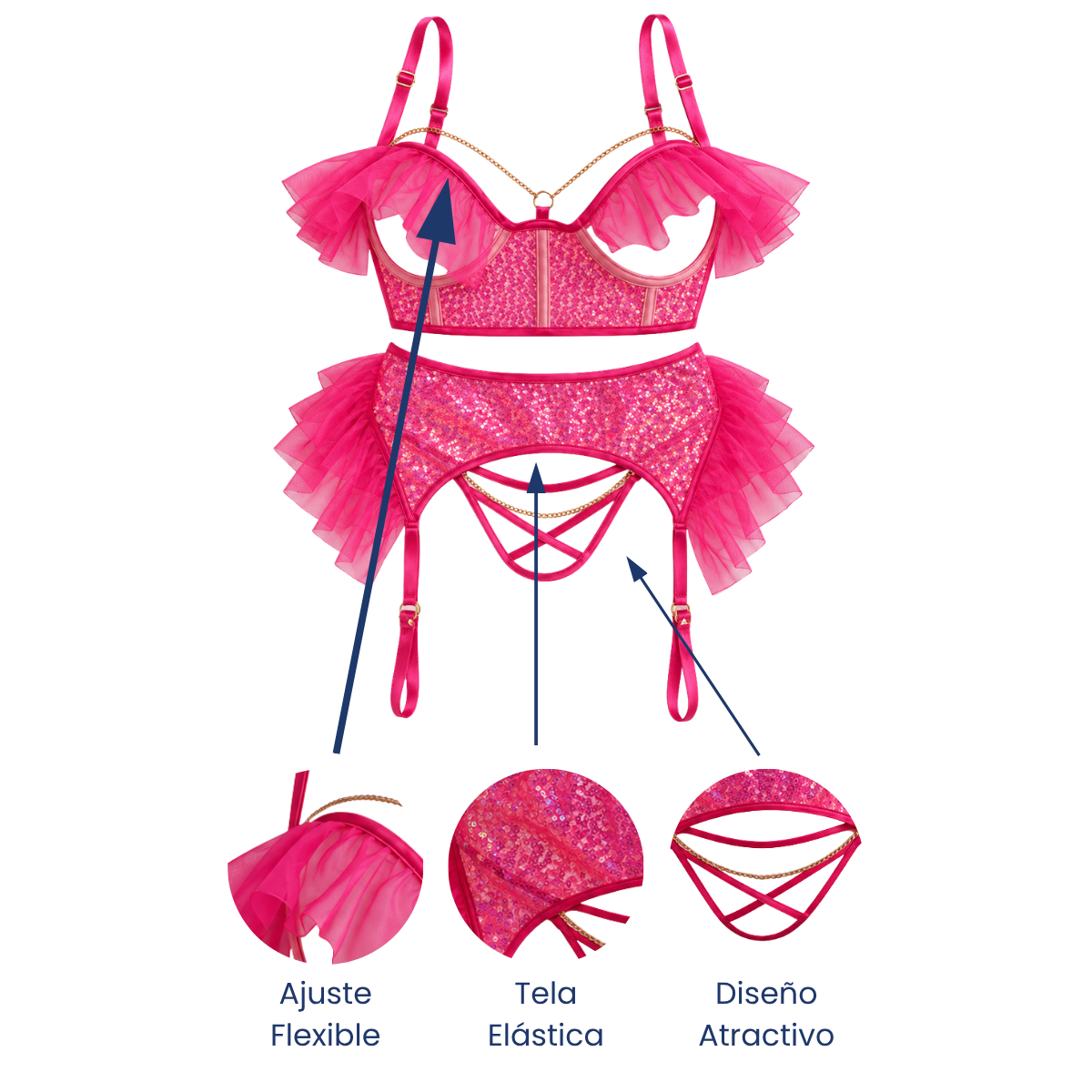 Baby doll disfraz barbie conjunto unitalla dama