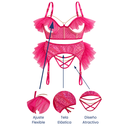 Baby doll disfraz barbie conjunto unitalla dama
