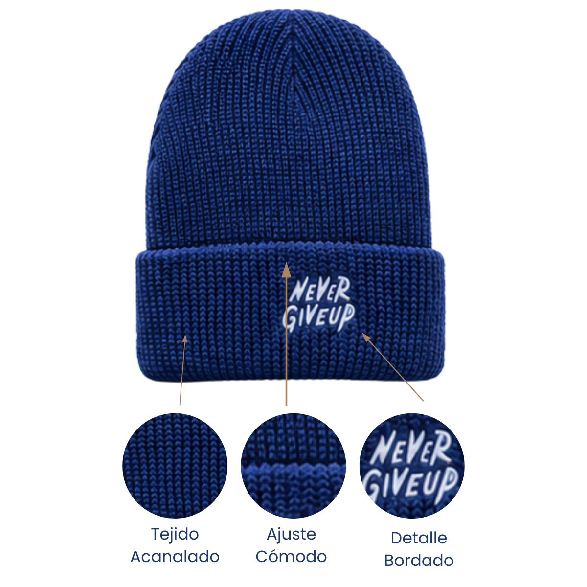 Gorro tejido acanalado surtido caballero Valiz paquete de 6