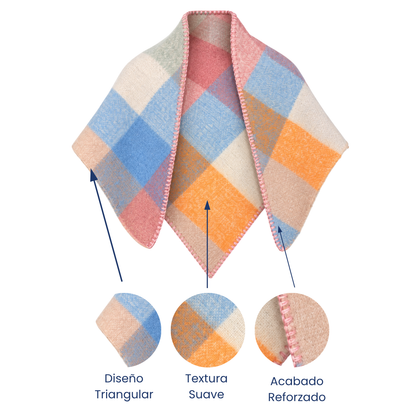 Bufanda triangular afelpada surtida dama Valiz paquete de 6