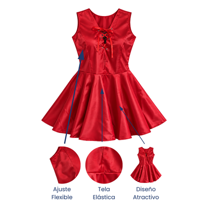 Baby doll disfraz vestido vinipiel unitalla dama