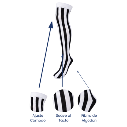 Calceta medieta halloween beetlejuice unitalla Camila