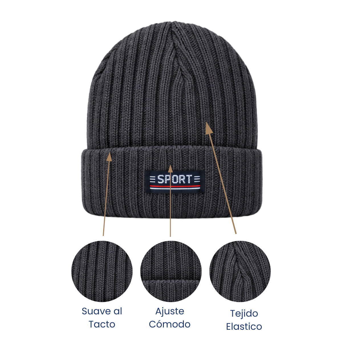 Gorro deportivo sport surtido caballero Valiz paquete de 6