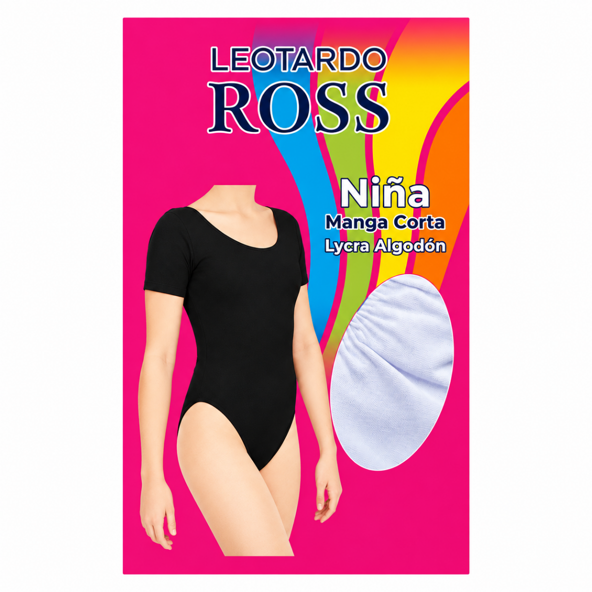 Leotardo de algodón manga corta niña Ross