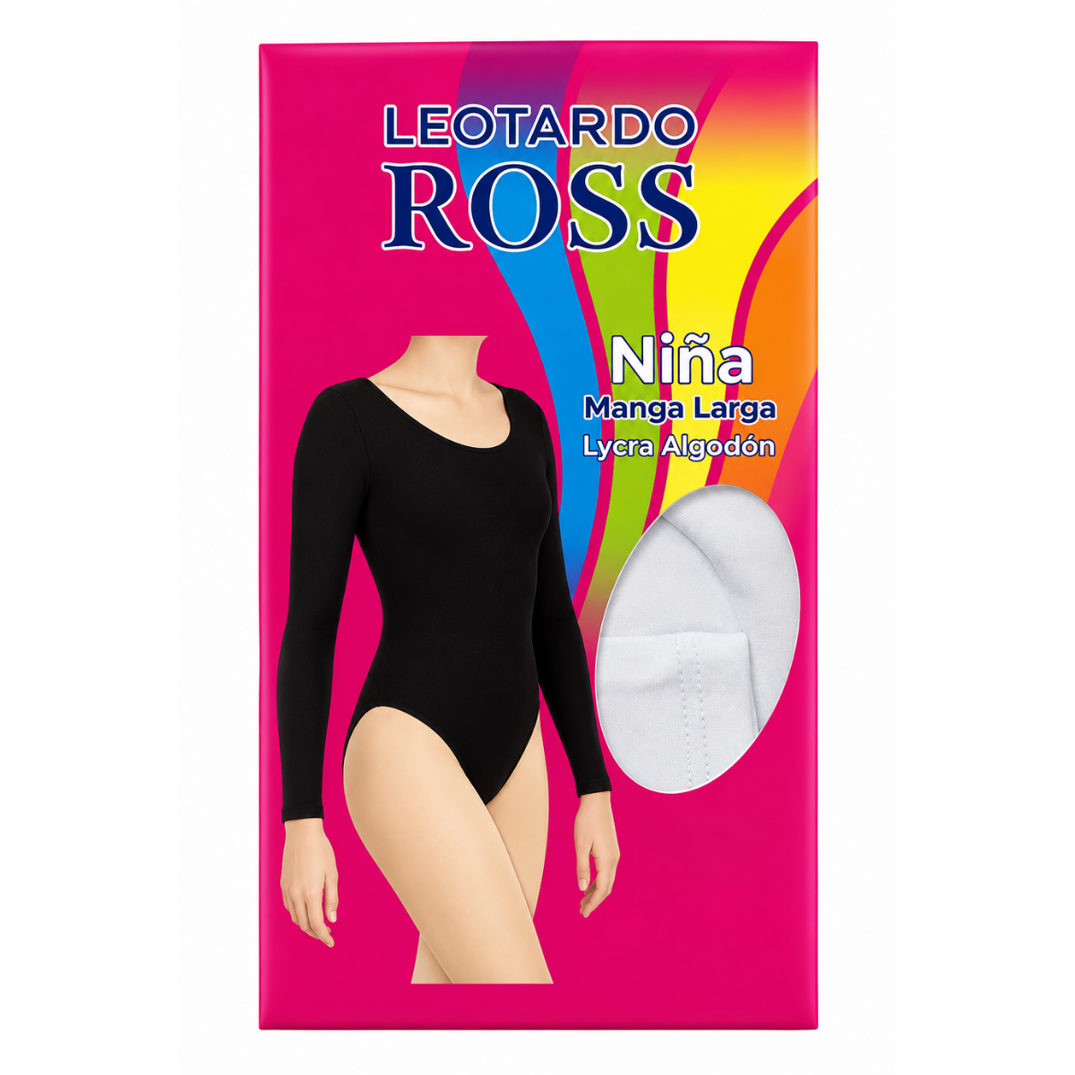 Leotardo de algodón manga larga niña Ross