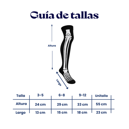 Calceta medieta de huesos blancos unisex Leka