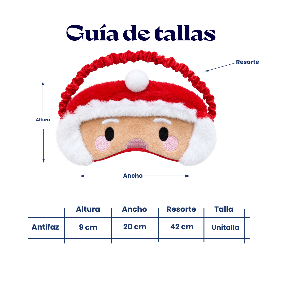 Antifaz navideño de santa claus unisex Valiz