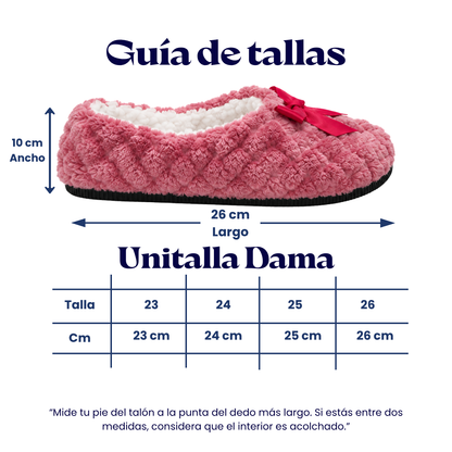 Pantuflas afelpadas surtidas dama Valiz paquete de 6