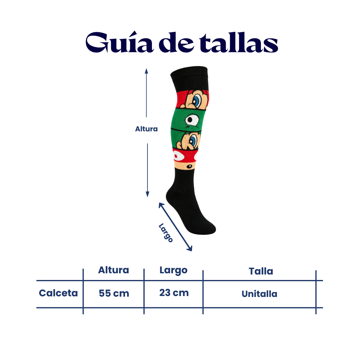 Calceta medieta personajes de Mario unitalla Leka