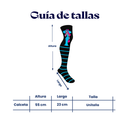 Calceta medieta catrina azul unitalla Leka