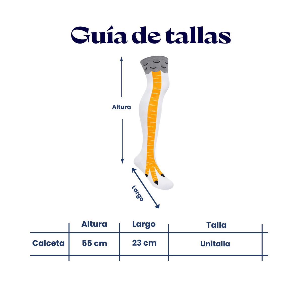 Calceta medieta pata de pollo varios colores unitalla Leka