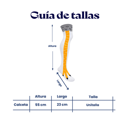 Calceta medieta pata de pollo varios colores unitalla Leka