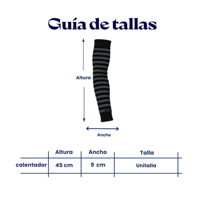 Calentadores mangas rayados unisex Leka