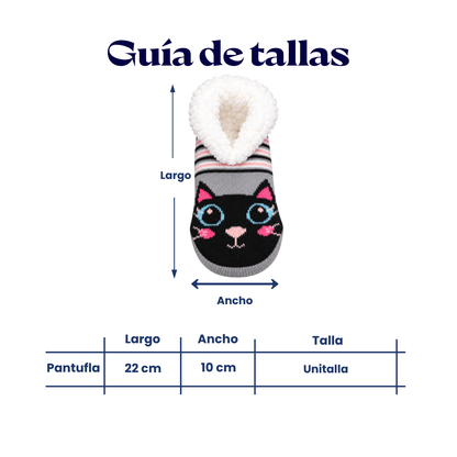Pantufla tipo botín afelpada diseño animalitos unisex BBS