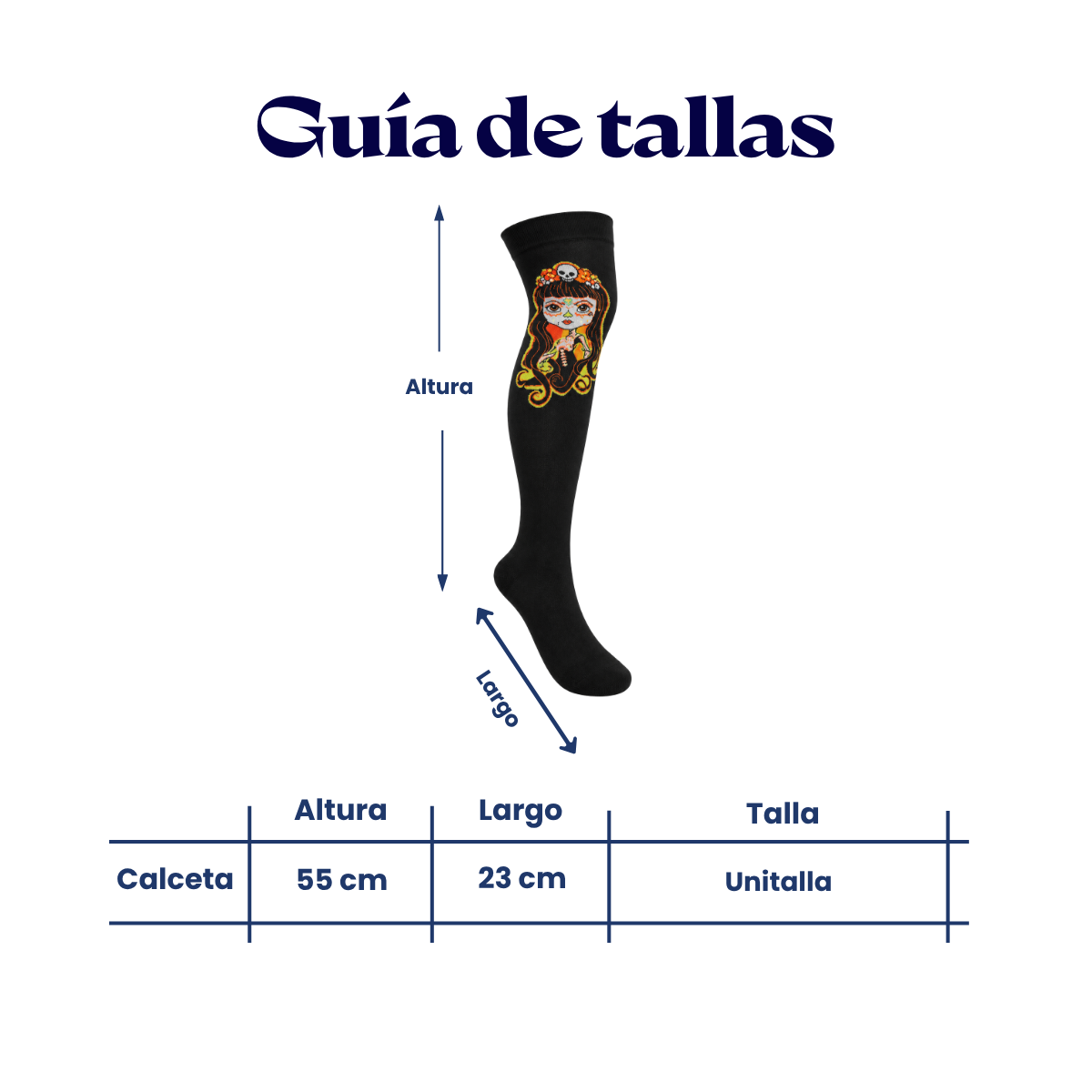 Calceta medieta catrina naranja unitalla Leka