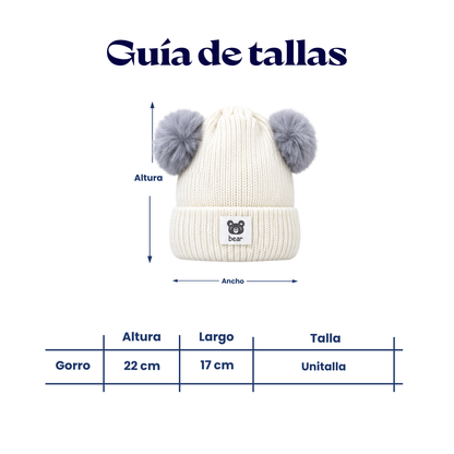 Gorro afelpado doble pompón surtido infantil Valiz paquete de 6