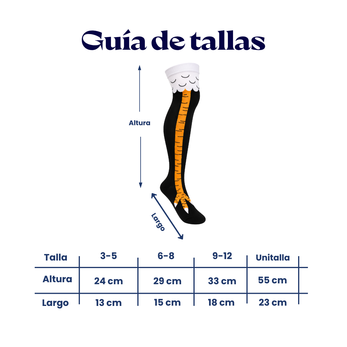 Calceta medieta pata de pollo unisex Leka