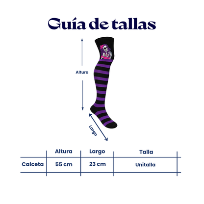 Calceta medieta catrina rosa unitalla Leka