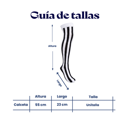 Calceta medieta halloween beetlejuice unitalla Camila