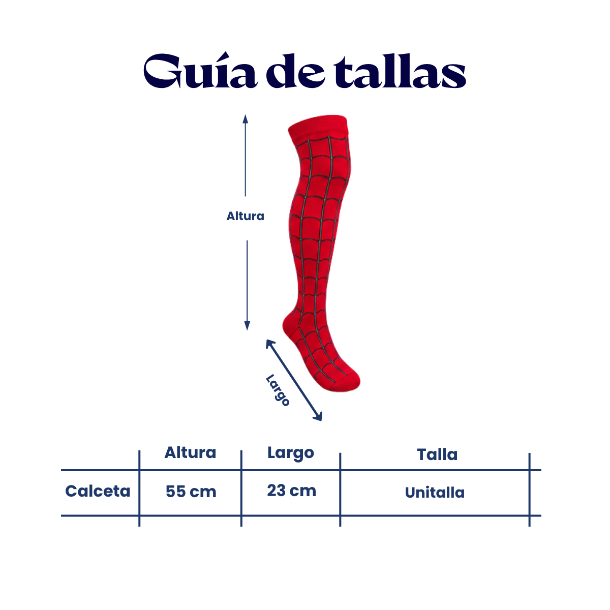 Calceta medieta halloween spiderman unitalla Camila