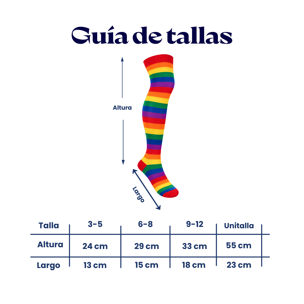 Calcetas medietas rayadas payaso surtidas varias tallas Leka paquete de 6