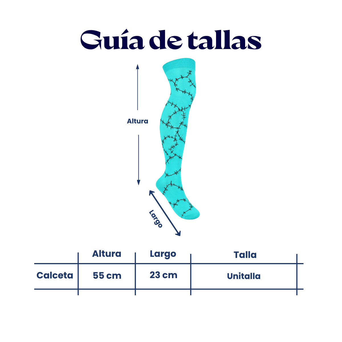 Calceta medieta halloween sally muñeca unitalla Leka