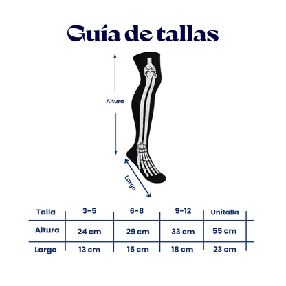 Calceta medieta de huesos blancos unisex Jandry