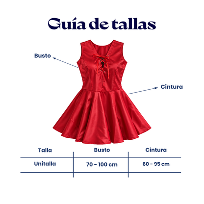 Baby doll disfraz vestido vinipiel unitalla dama