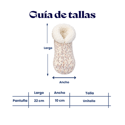 Pantufla tipo botín afelpada diseño nórdico unisex BBS