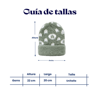 Gorro afelpado diseño moteado surtido dama Valiz paquete de 6