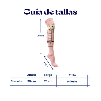Calceta medieta navideña de cascanueces unitalla Koos
