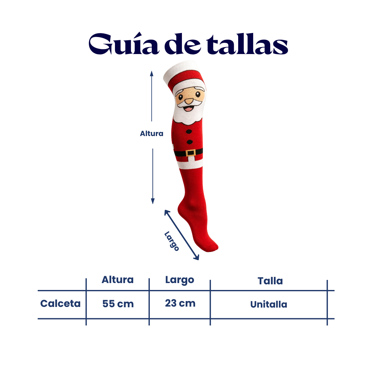 Calceta medieta navideña de Santa Claus Animado unitalla Koos