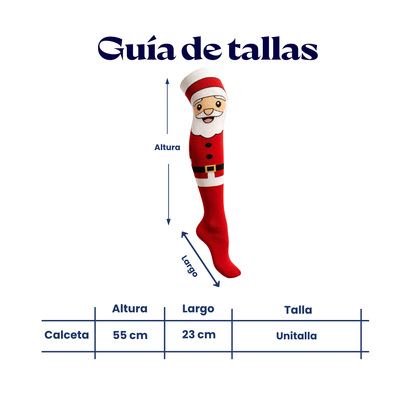 Calceta medieta navideña de Santa Claus Animado unitalla Koos
