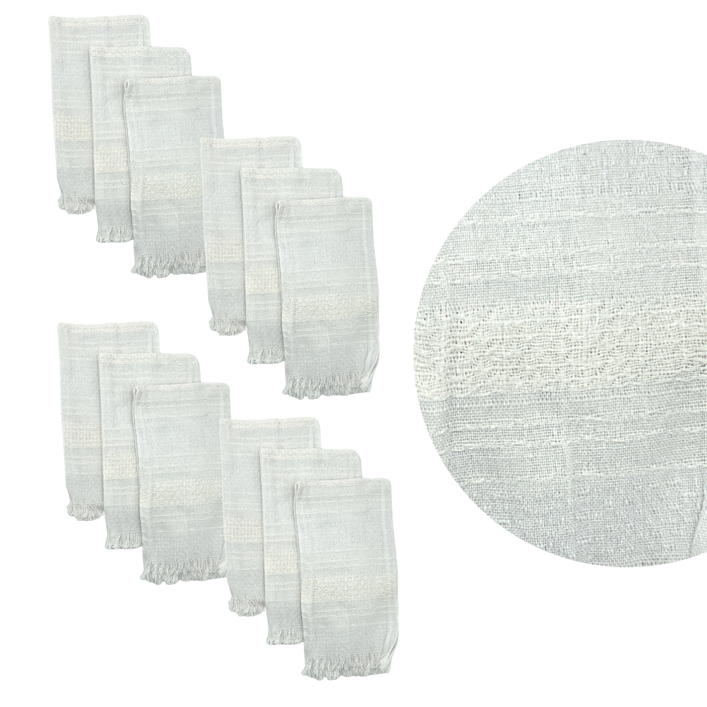 Servilletas blancas varios modelos paquete de 12