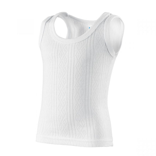 Camiseta blanca calada bebé