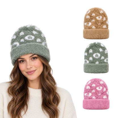Gorro afelpado diseño moteado surtido dama Valiz paquete de 6