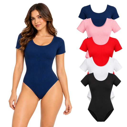 Leotardo de nylon manga corta dama Zinnia