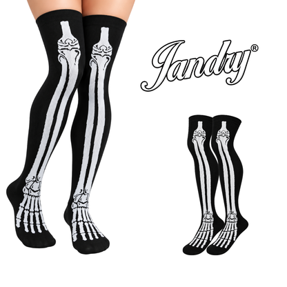 Calceta medieta de huesos blancos unisex Jandry