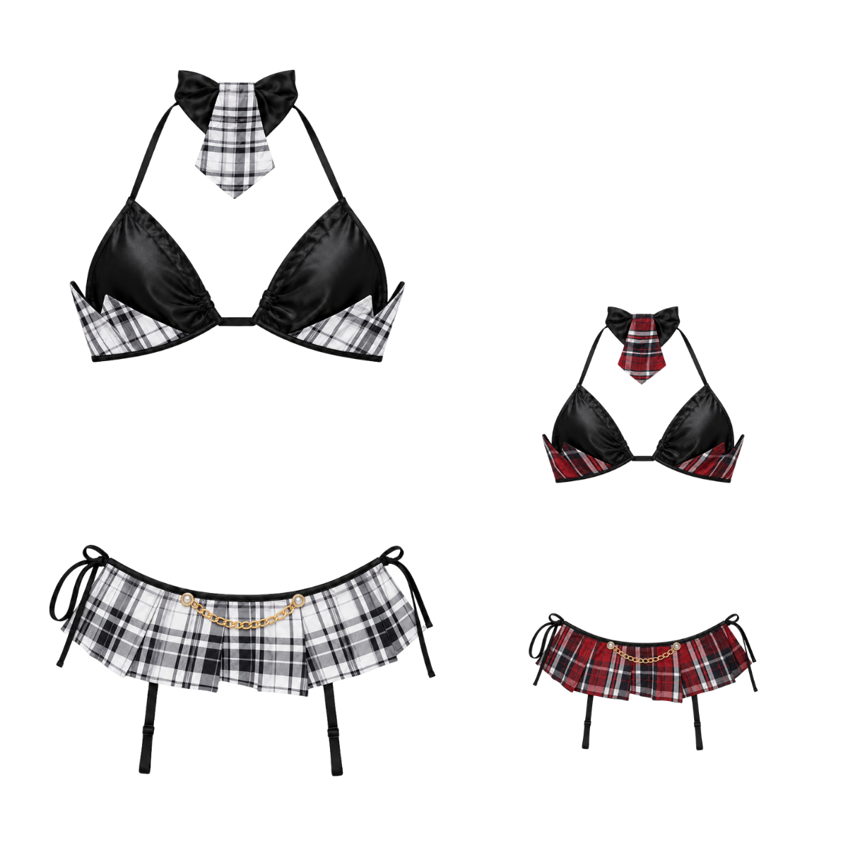 Baby doll disfraz colegiala mini unitalla