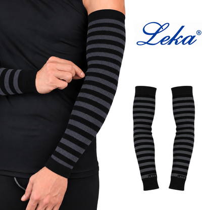 Calentadores mangas rayados unisex Leka