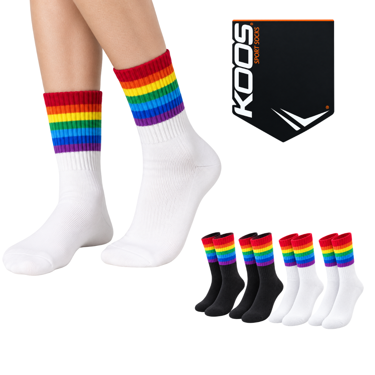 Calcetas Pride Rainbow Arcoiris LGBT unitalla Koos