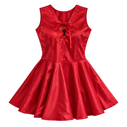 Baby doll disfraz vestido vinipiel unitalla dama