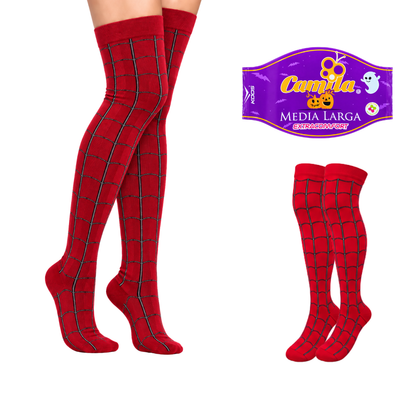 Calceta medieta halloween spiderman unitalla Camila