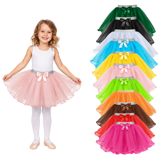 Tutu brillos económico varios colores y tallas niña