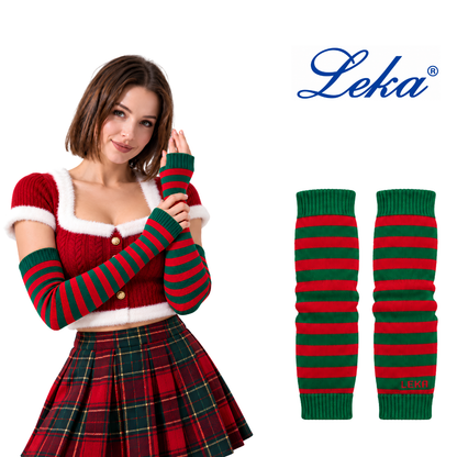 Calentador navideño rayado unisex Leka