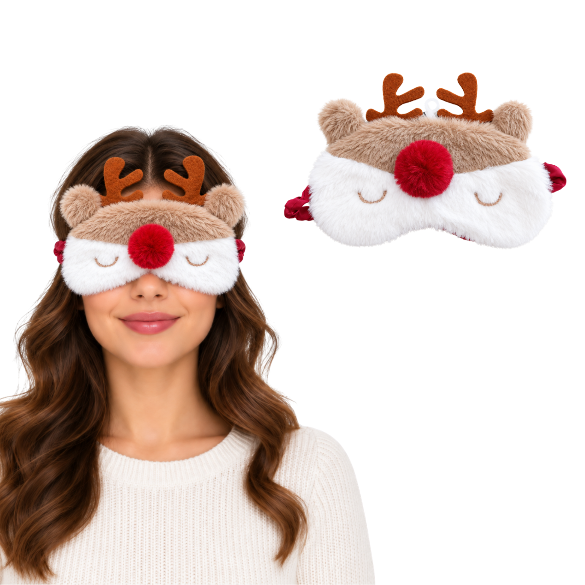 Antifaz navideño de reno unisex Valiz